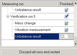 1. List of measuring runs