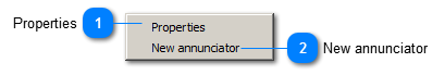 Context menu annunciator type