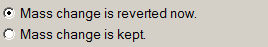 5. Decision about mass change of previous run